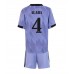 Billige Real Madrid David Alaba #4 Bortetrøye Barn 2022-23 Kortermet (+ korte bukser)